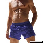 Ancmaple Men's Beach Shorts Quick Dry Swim Trunks Bathing Suit with Pockets Dark Blue B07BNZHQQY